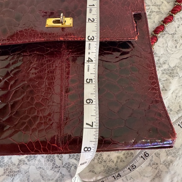 Vintage Susan of London Red Leather Women's Shoulder Bag - Picture 13 of 15